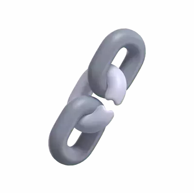 Broken Link 3D Icon Model For UI 3D Graphic
