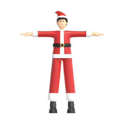 Boy Santa 3D Graphic