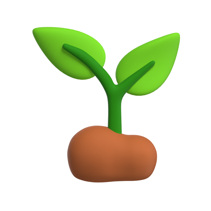 Sprout On A Soil 3D Model 3D Graphic