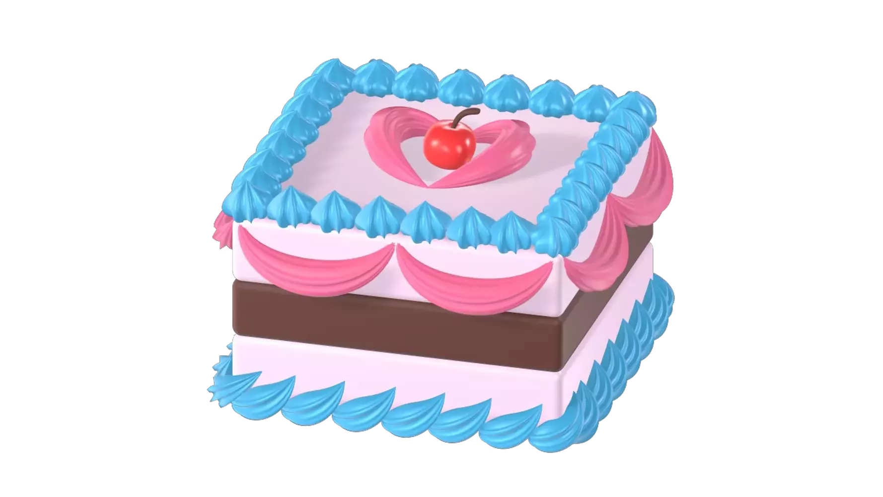 Square Birthday Cake Cream 3d model--2044a0ae-0bf9-425a-a815-1d102b6a1e44