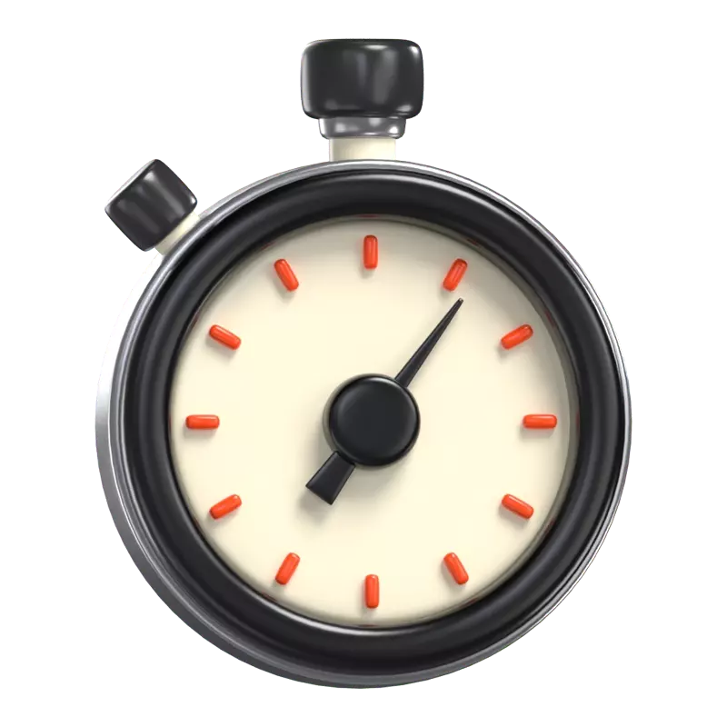 Stopwatch 3D Graphic