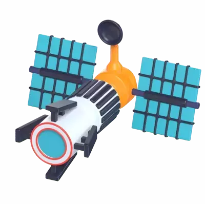 Space Telescope 3D Graphic