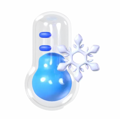 Cold Temperature 3D Graphic