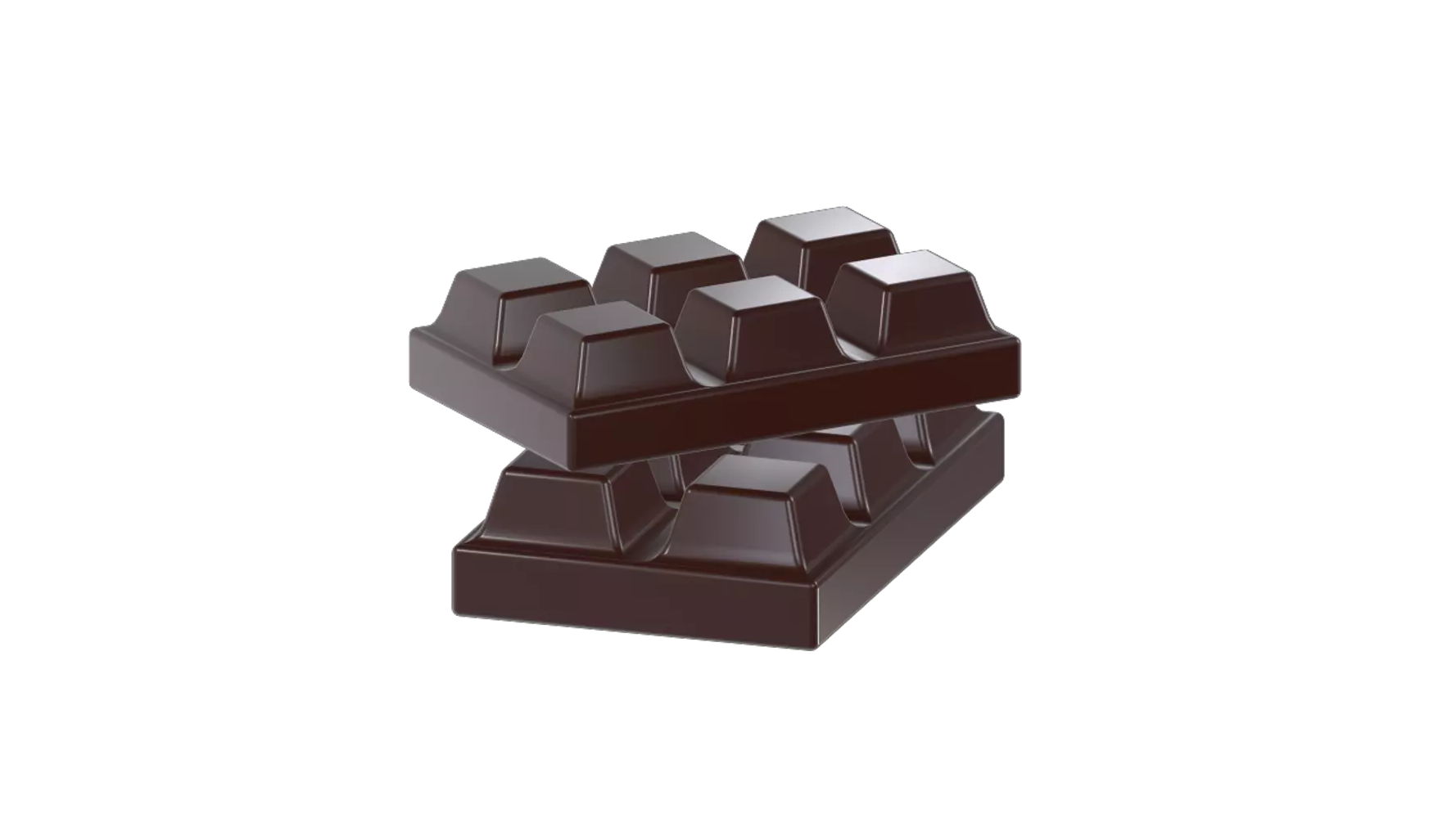 Two Chocolate Bar 3D Graphic