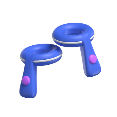 A Pair Of VR Hand Stick 3D Model 3D Graphic