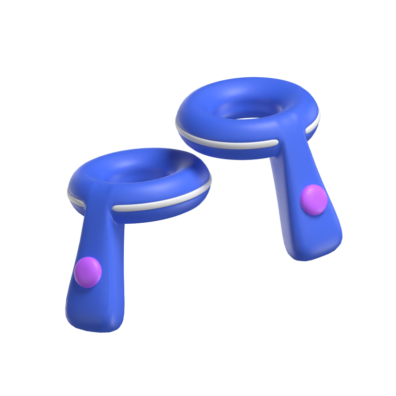 A Pair Of VR Hand Stick 3D Model 3D Graphic