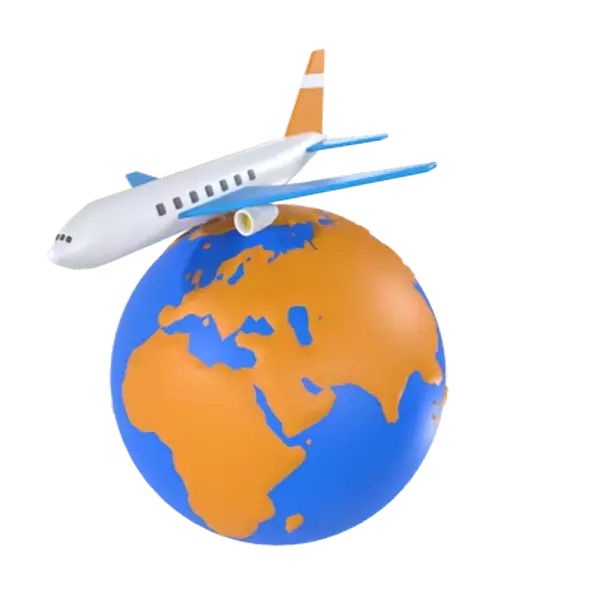 World Travel 3D Graphic