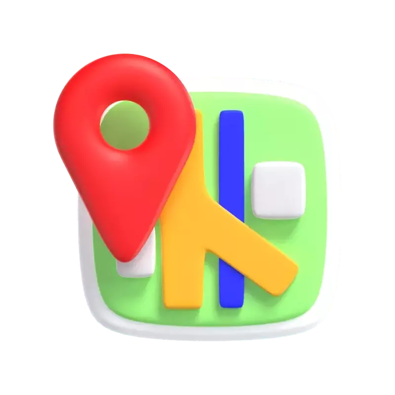 Maps 3D Icon Model For UI 3D Graphic