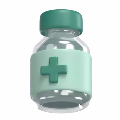 Vaccine Bottle 3D Graphic