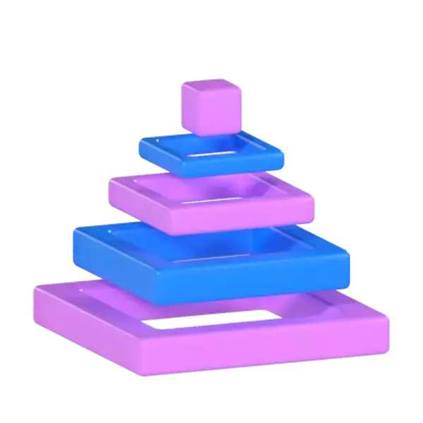 Abgeschnittene Pyramide 3D Graphic