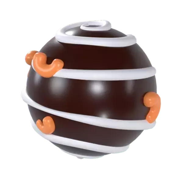 Chocolate Ball 3D Graphic