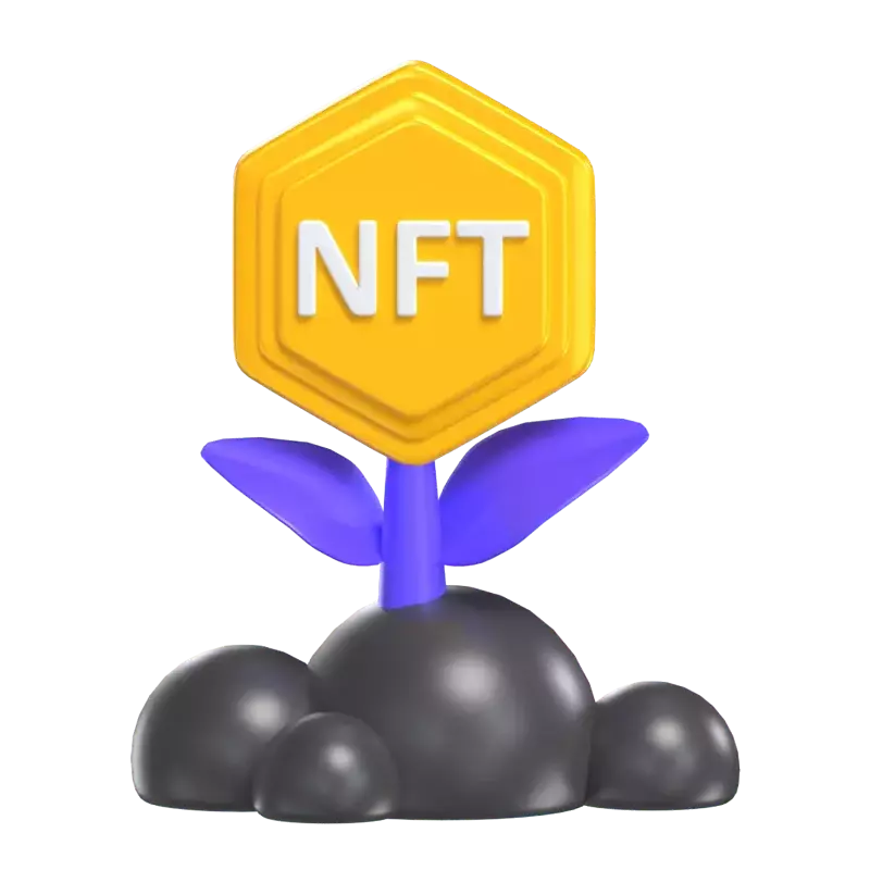 NFT Investment 3D Graphic