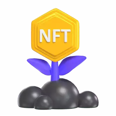 NFT Investment 3D Graphic