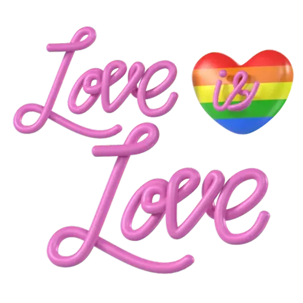 Love Is Love 3D Graphic