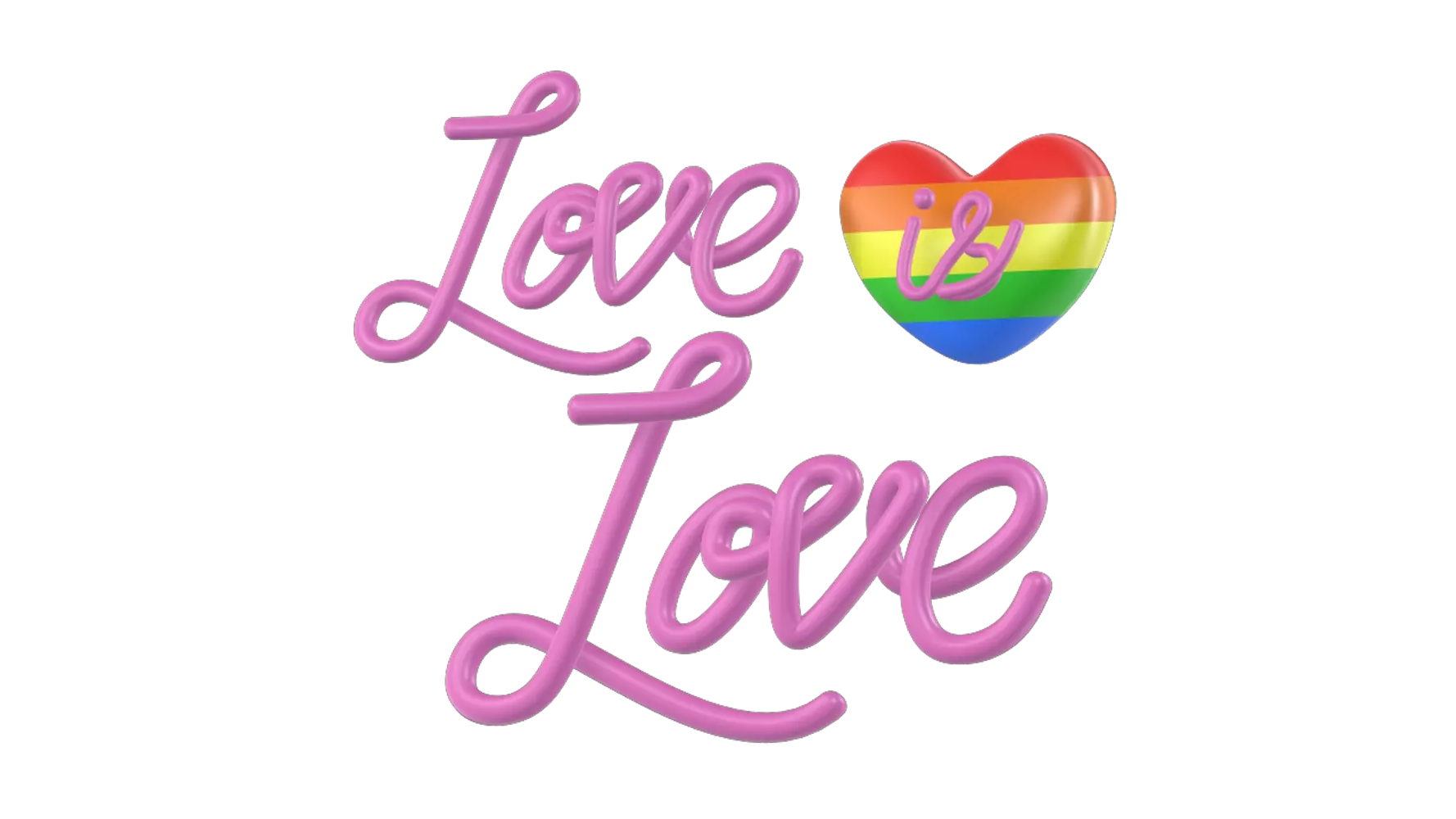 Love Is Love 3D Graphic