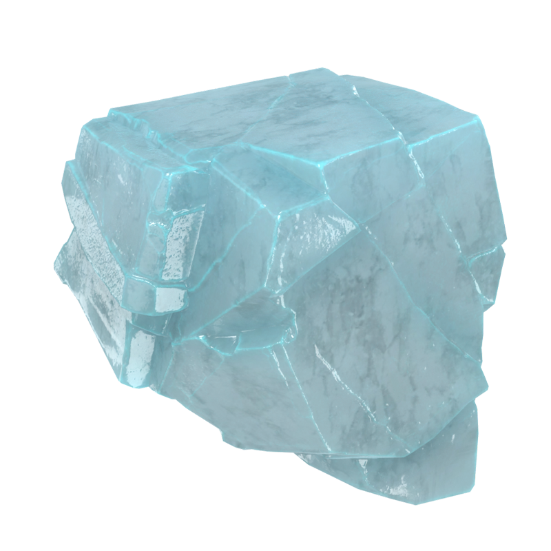 Modelo 3D de roca de hielo para entorno glaciar 3D Graphic