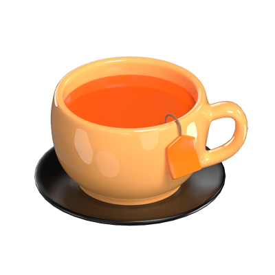 3D Tea Cup Tranquil Sip 3D Graphic