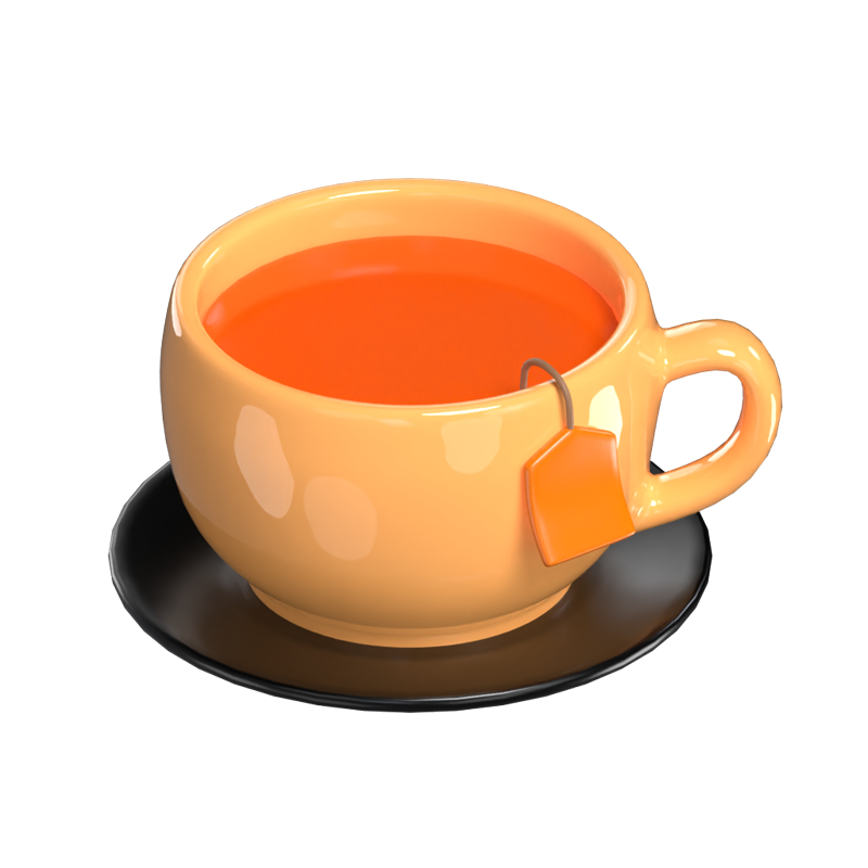 3D Tea Cup Tranquil Sip 3D Graphic