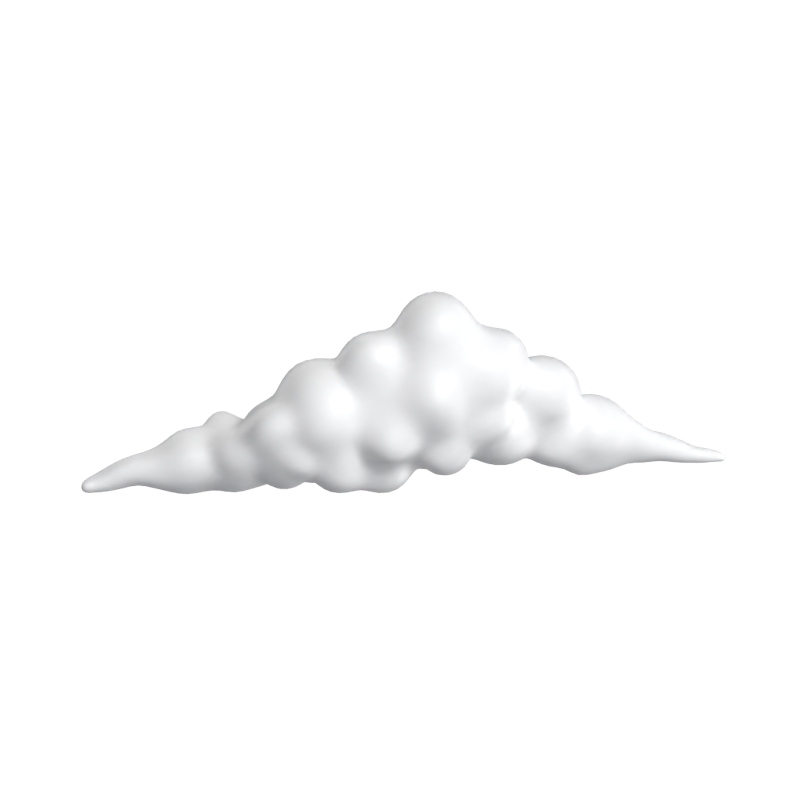3D Slim Cloud With Pinched Tips Model For Sky Atmosphere 3D Graphic