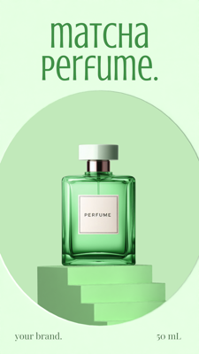 Perfume Advertisement with Podium 3D Template