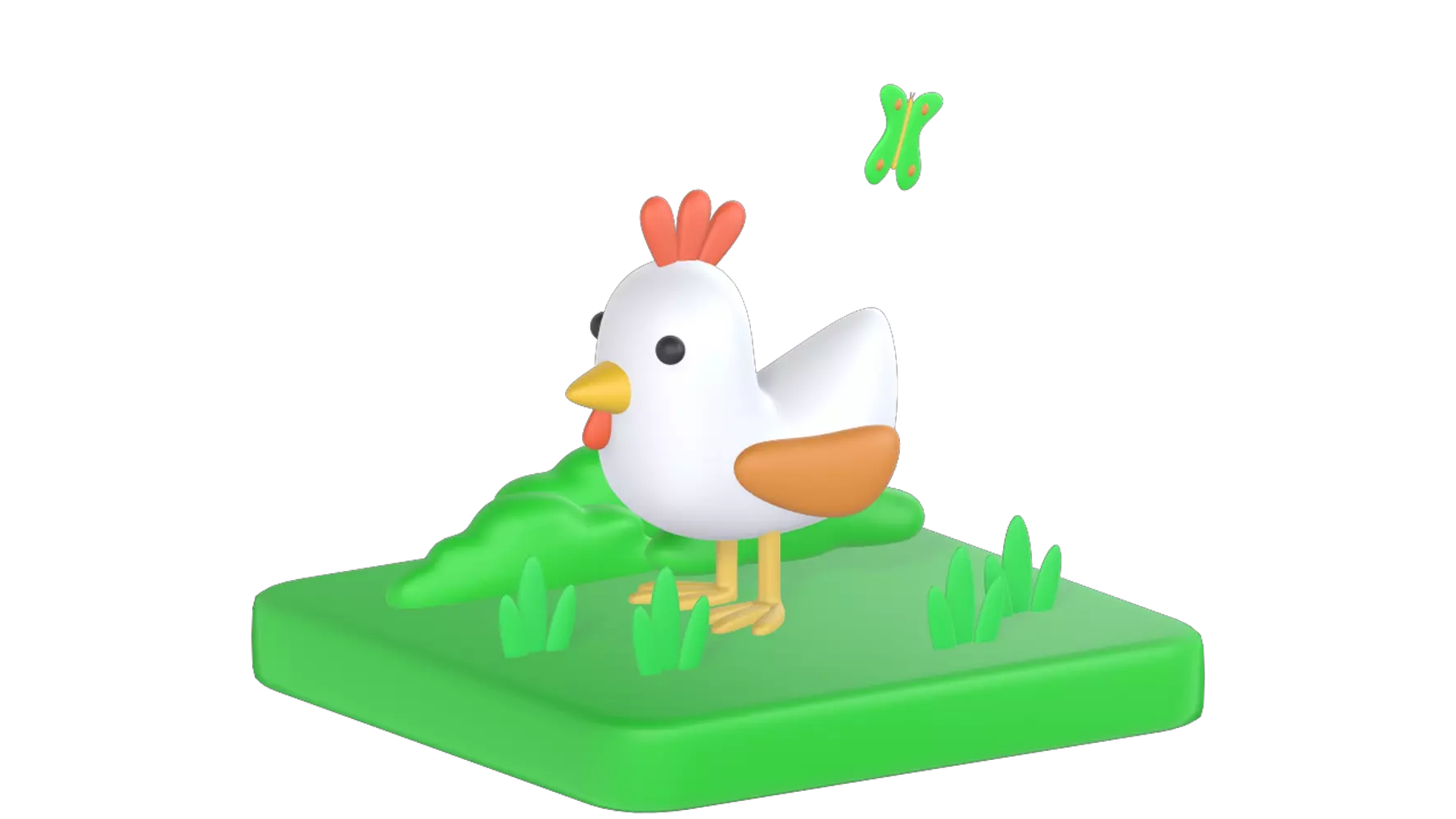 Farm Chick 3D Graphic