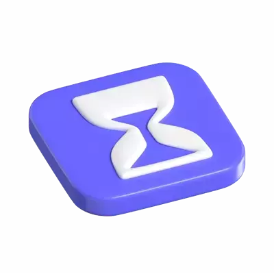 iOS Screen Time 3D Icon Button 3D Graphic