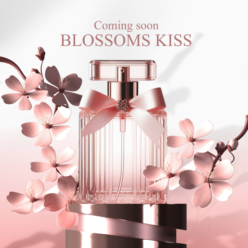 Luxurious Fancy Elegant Gold Pink Rose Podium Avant Garde Fragrance Perfume Sakura Product Display 3D Template