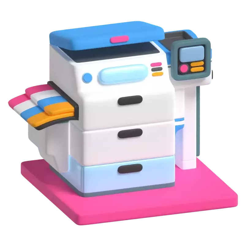 Printer Scanner 3D Graphic