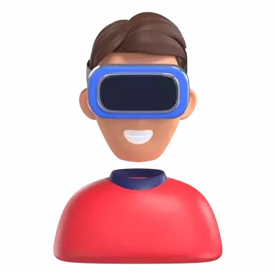 Man Wearing Vr Headset 3D Graphic