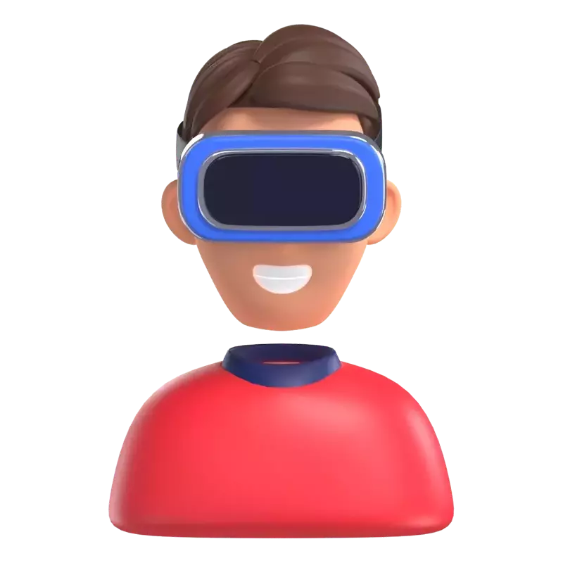 Man Wearing Vr Headset 3D Graphic