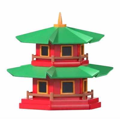 Chinese Pagoda 3D Graphic