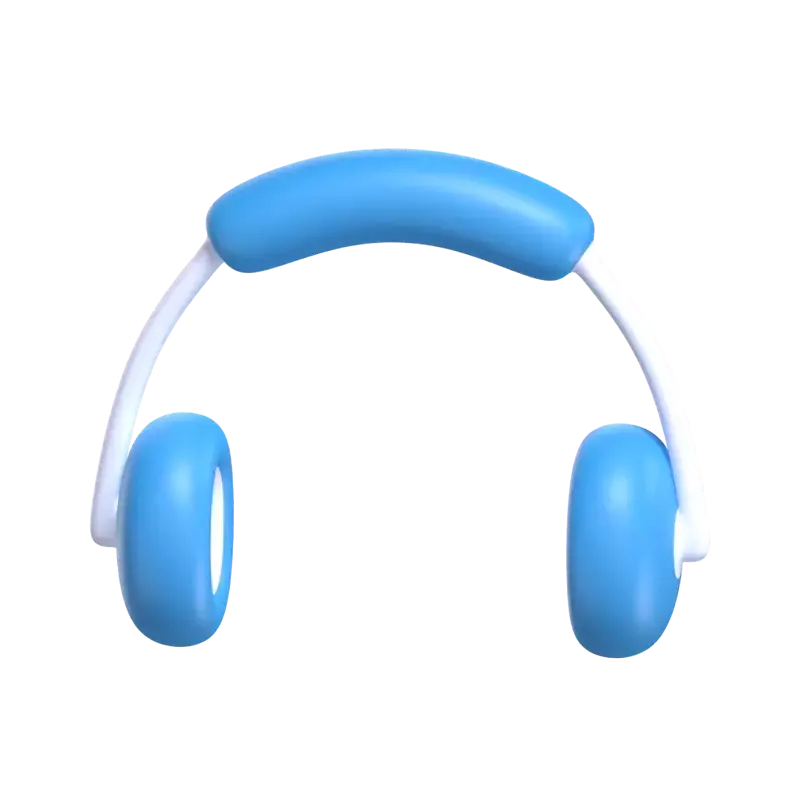 Modelo 3D de auriculares para escuchar música