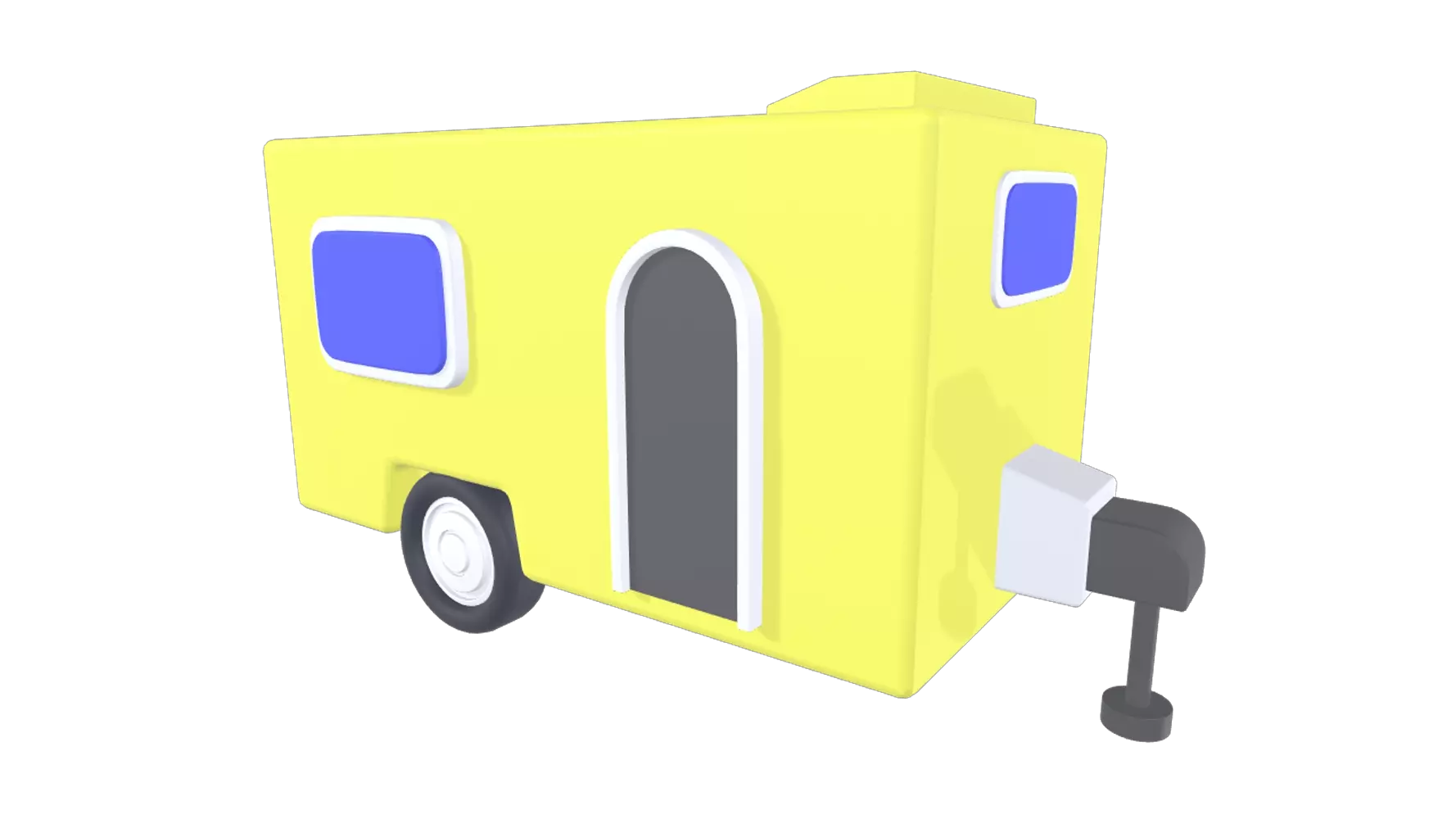 Caravan Trailer 3D Graphic