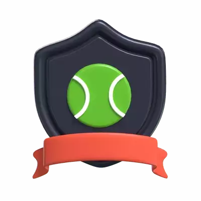 Tennis Shield 3D Graphic