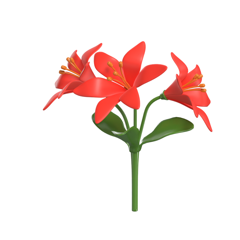 3D Alstroemeria Cute Exquisita Elegancia Floral 3D Graphic