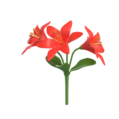 3D Alstroemeria Cute Exquisite Floral Elegance 3D Graphic