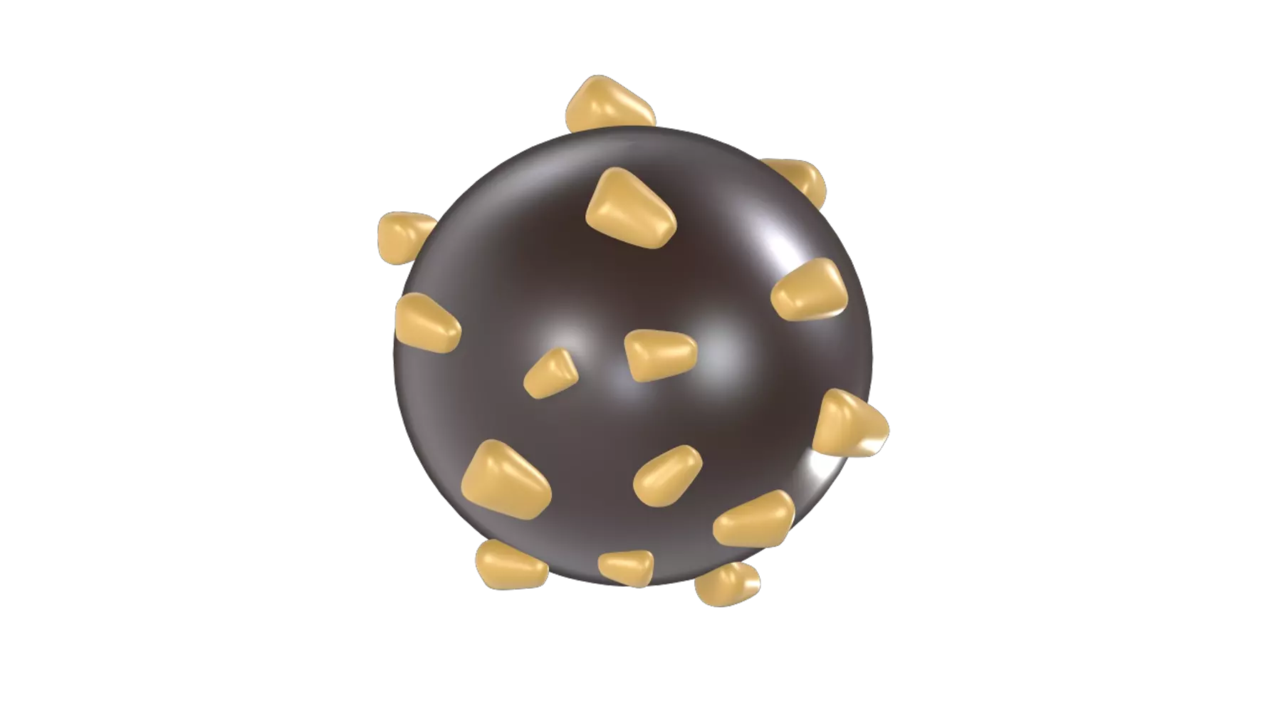 Chocolate Ball With Cashew Nuts 3d model--6dff7e23-5ee2-4810-926d-0baaffd369a1