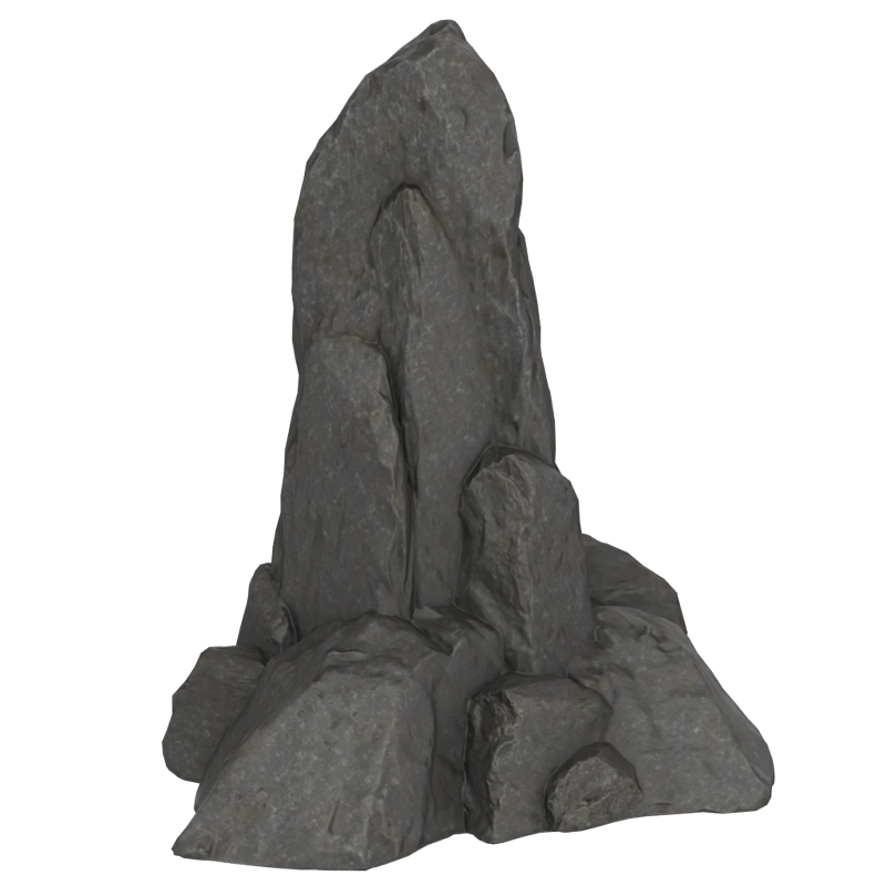 Realistic Rock With Tall Formation On Top 3D Model 3D Graphic