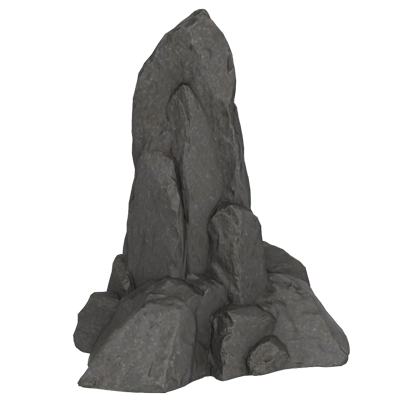 Realistic Rock With Tall Formation On Top 3D Model 3D Graphic