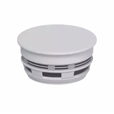 3D Smoke Detector for Ceilling with a Minimalist Model 3D Graphic
