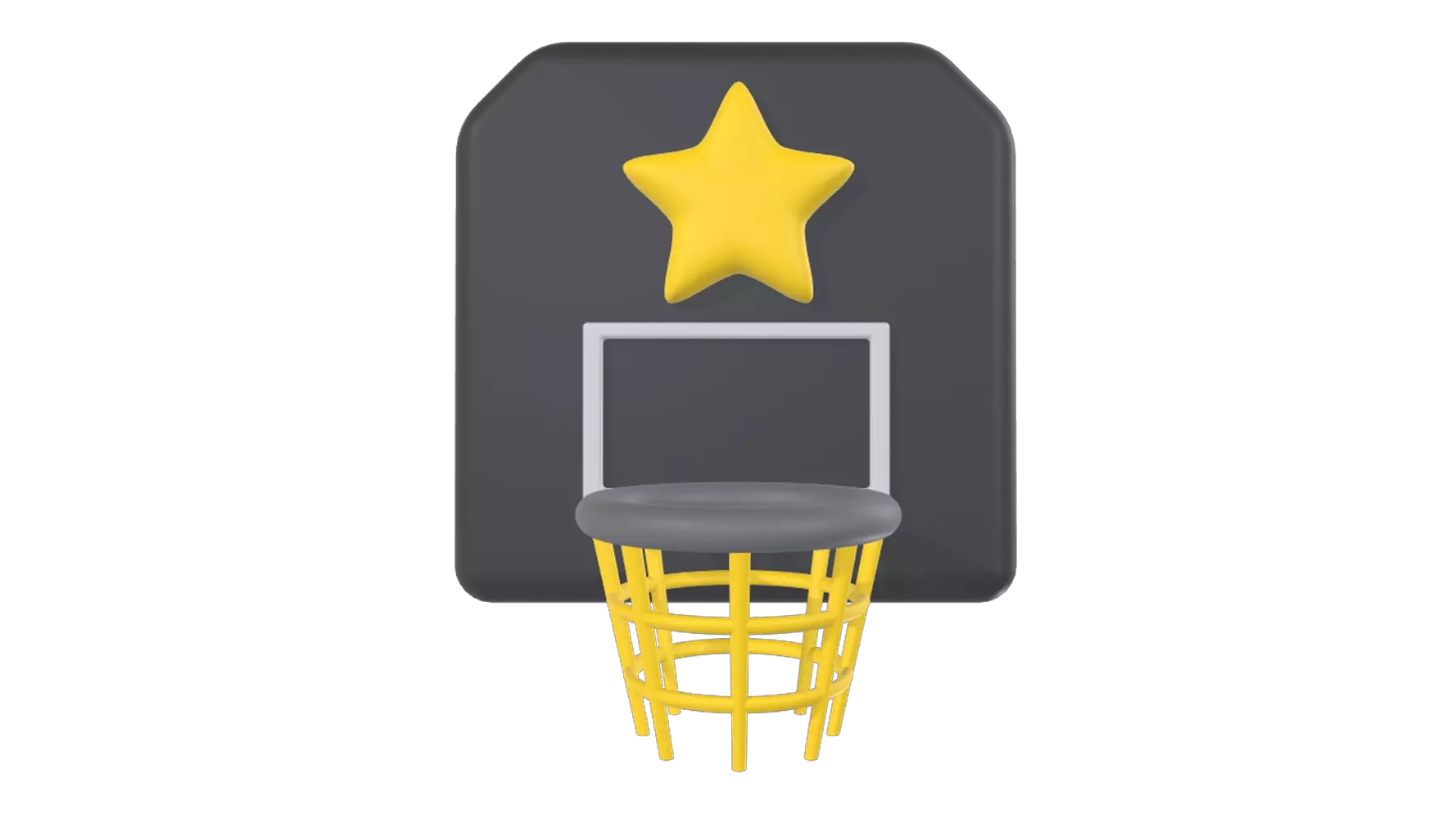 Basketball Basket 3D Graphic