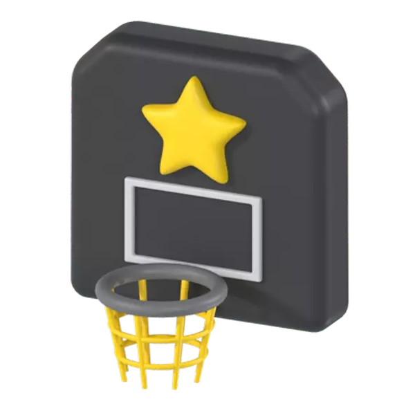 Basketball Basket 3D Graphic