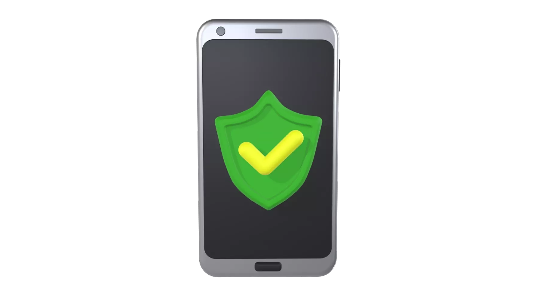 Mobile Security 3D Graphic