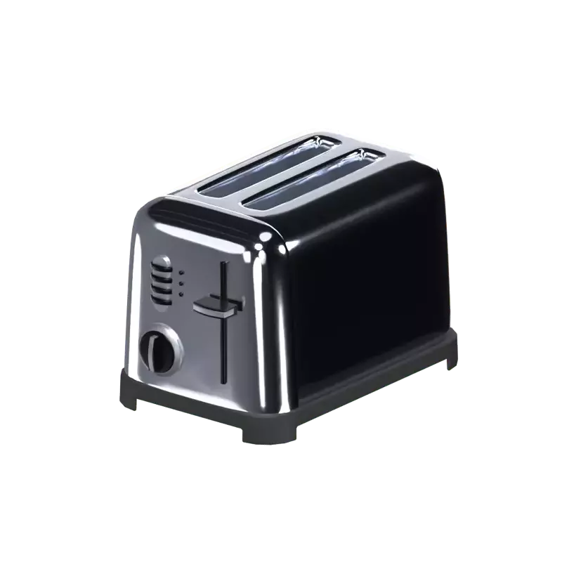 3D Classic Automatic Toaster Pop Up Bread 3D Graphic
