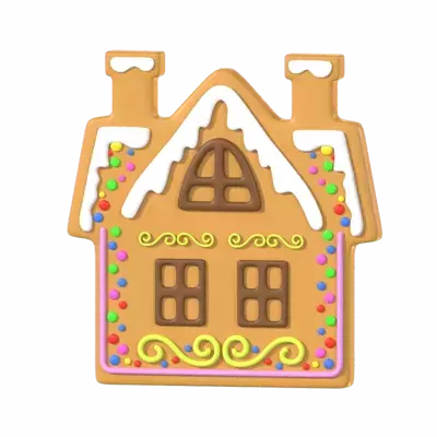 Gingerbread House 3D Graphic
