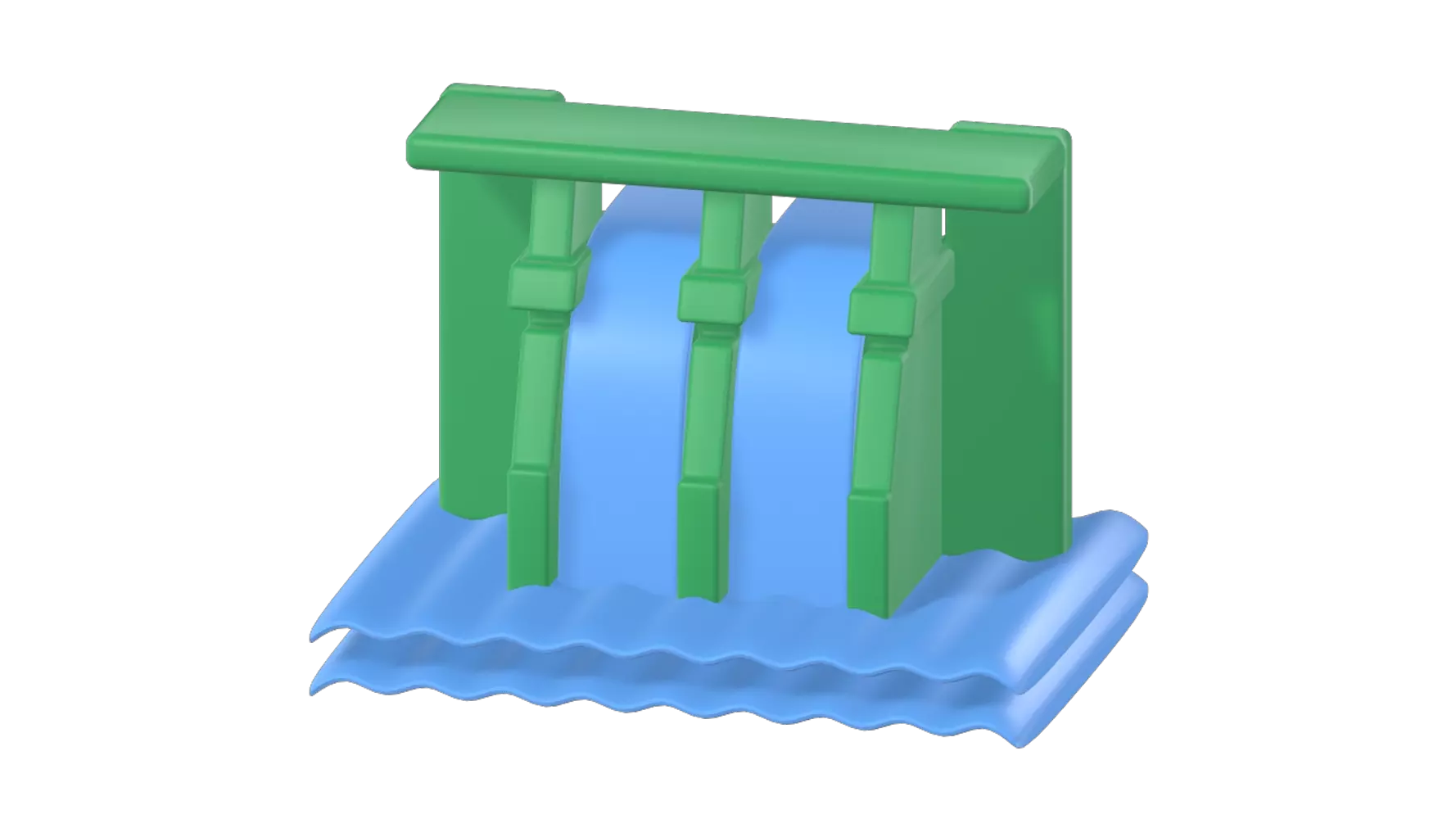 wasserkraft 3D Graphic