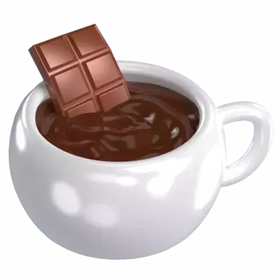 Cup Of Chocolate 3D Graphic