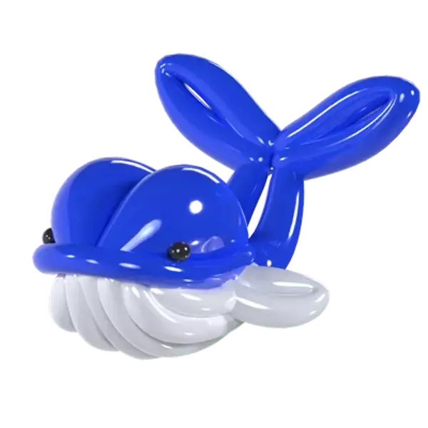 Whale Balloon 3D Graphic
