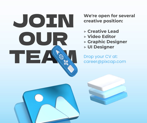 Hiring Announcement for Creative Candidate with Design Tool, Layer Icon and Images Object 3D Template 3D Template