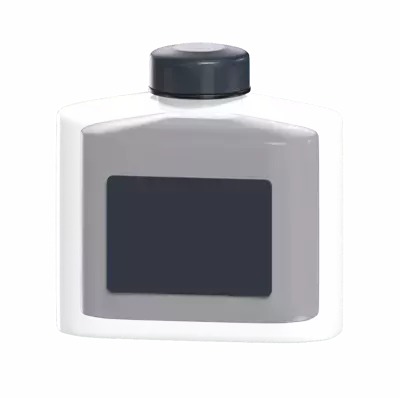 3D Ink Bottle Model Quill's Inkwell 3D Graphic